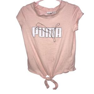 Kid's Puma Light Pink Logo T-Shirt